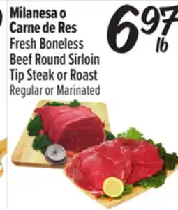 El Super Fresh Boneless Beef Round Sirloin Tip Steak or Roast offer