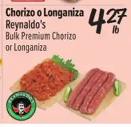 El Super Reynaldo's Bulk Premium Chorizo or Longaniza offer