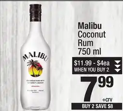 Super King Markets Malibu Coconut Rum offer