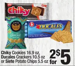 Super King Markets Chiky Cookies 16.9 oz, Ducales Crackers 10.5 oz or Siete Potato Chips 5.5 oz offer