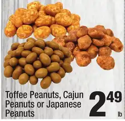 Super King Markets Toffee Peanuts, Cajun Peanuts or Japanese Peanuts offer