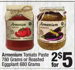 Super King Markets Armenium Tomato Paste 780 Grams or Roasted Eggplant 680 Grams offer
