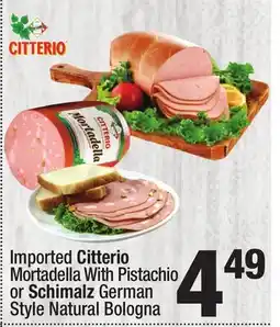 Super King Markets Imported Citterio Mortadella With Pistachio or Schimalz German Style Natural Bologna offer