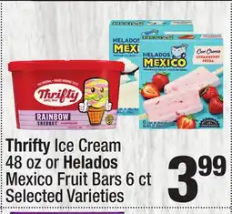 Super King Markets Thrifty Ice Cream 48 oz or Helados Mexico Fruit Bars 6 ct offer