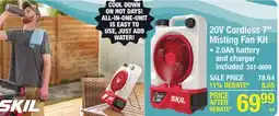 Menards 20V Cordless 7 Misting Fan Kit offer