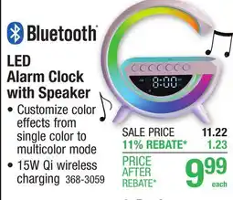Menards LED Alarm Clock with Speaker offer