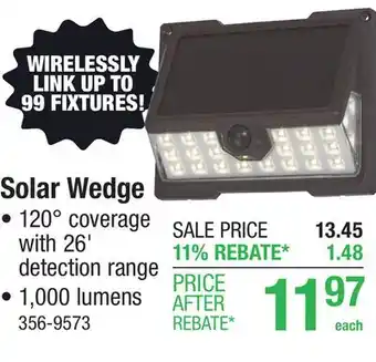 Menards Solar Wedge offer