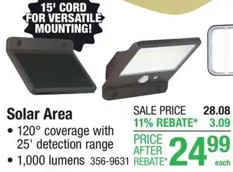 Menards Solar Area offer