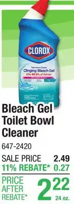 Menards Clorox Bleach Gel Toilet Bowl Cleaner offer