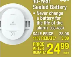 Menards 10-Year Sealed Battery offer
