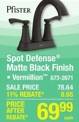Menards Spot Defense Matte Black Finish offer