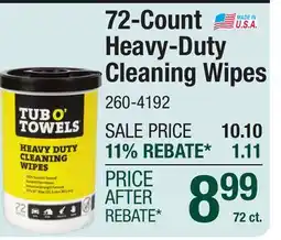 Menards 72-Count Heavy-Duty Cleaning Wipes offer