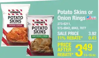 Menards Potato Skins or Onion Rings offer