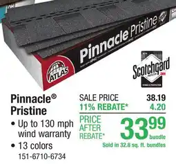 Menards Pinnacle Pristine offer