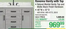 Menards Ravenna Vanity with Top offer