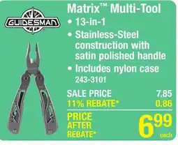 Menards Guidesman Matrix Multi-Tool offer