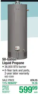 Menards 50-Gallon Liquid Propane offer