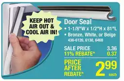 Menards Door Seal offer