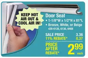 Menards Door Seal offer