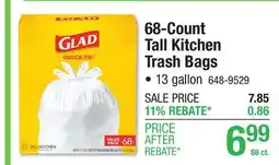 Menards 68-Count Tall Kitchen Trash Bags offer