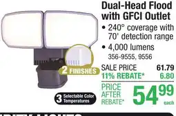 Menards Dual-Head Flood with GFCI Outlet offer