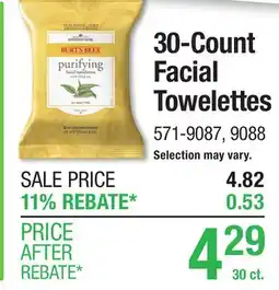 Menards 30-Count Facial Towelettes offer