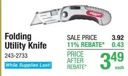 Menards Folding Utility Knife offer