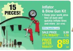 Menards Inflator & Blow Gun Kit offer
