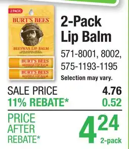 Menards 2-Pack Lip Balm offer