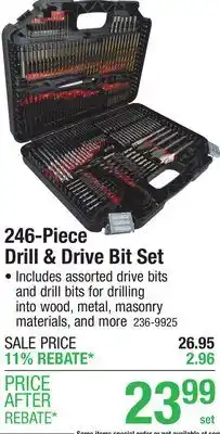 Menards 246-Piece Dill & Drive Bit Set offer