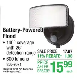Menards Battery-Powered Flood offer