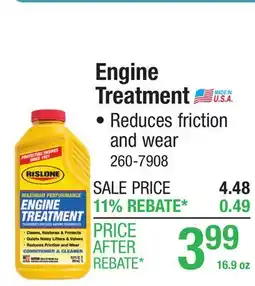 Menards Engine Treatment offer