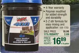 Menards BLACKTOP DRIVEWAY SEALER & FILLER offer