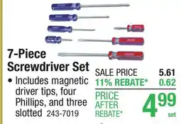 Menards 7-Piece Screwdriver Set offer