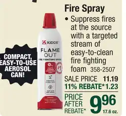 Menards Fire Spray offer