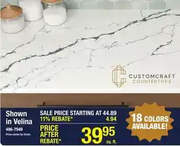 Menards Shown in Velina offer