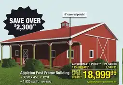 Menards Appleton Post Frame Building offer
