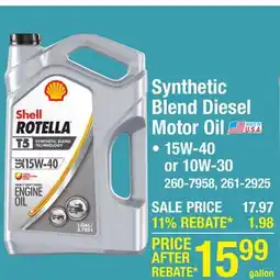 Menards Synthetic Blend Diesel Motor Oil offer