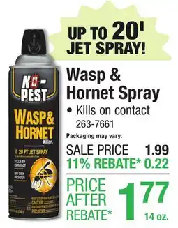 Menards Wasp & Hornet Spray offer