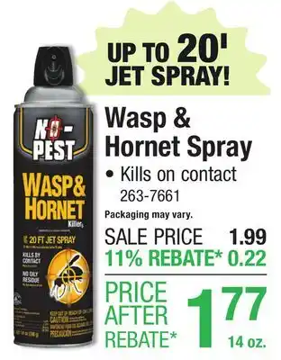 Menards Wasp & Hornet Spray offer