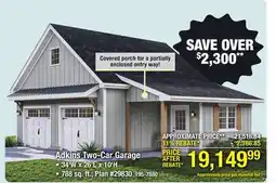 Menards Adkins Two-Car Garage offer
