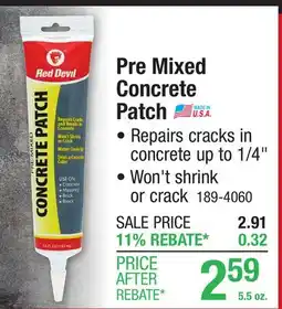 Menards Pre Mixed Concrete Patch offer