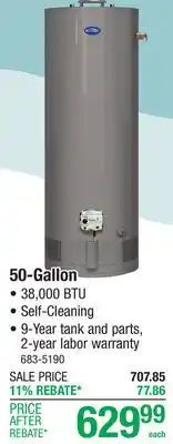 Menards 50-Gallon offer