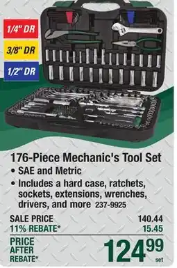 Menards 176-Piece Mechanic's Tool Set offer