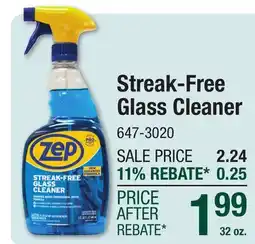 Menards Streak-Free Glass Cleaner offer