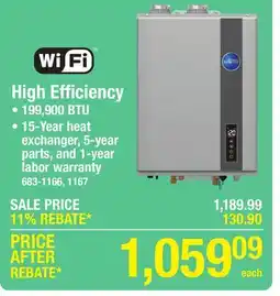 Menards High Efficiency offer