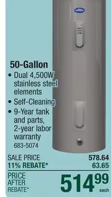 Menards 50-Gallon offer
