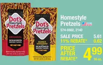 Menards Homestyle Pretzels offer