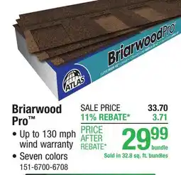 Menards Briarwood Pro ARCHITECTURAL SHINGLES offer