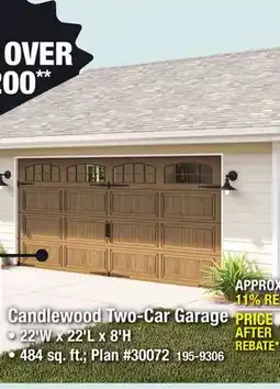 Menards Candlewood Two-Car Garage offer